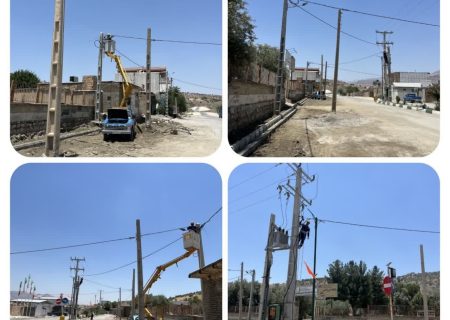 جابه جایی سه اصله پایه برق در شهر چم‌پلک